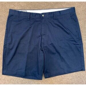 Volcom Vmonty Chino Shorts Mens 40 Flat Front Navy Outdoor Casual
